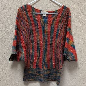 Arden B Multicolor Striped Women's Sweater